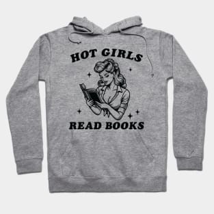 Hot Girls Read Books Vintage Hoodie